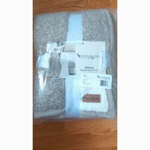Koolaburra By UGG Sherpa Throw Blanket 50x70 Wiona Mélange Birch Plush NIP